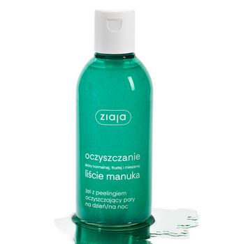 Ziaja manuka gel pentru curățarea porilor frunze cu peeling pentru zi/noapte 200ml