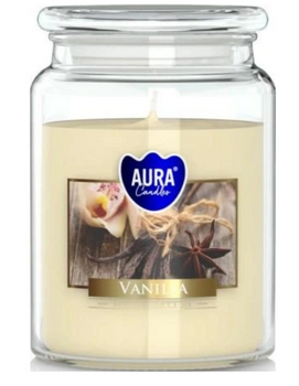 Lumânare parfumată Bispol în sticlă 500 g Vanilie