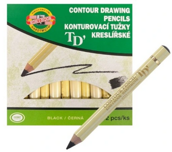 Koh-I-Noor Soft Eye Contour Crayon Black Cutie de 12 buc.