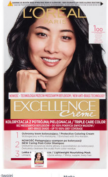 L'Oreal Paris Excellence Creme Hair Colour 1 Negru