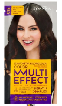 Joanna Multi Effect Color Keratin Complex Samponetka - 012 Chocolate Brown 35 g