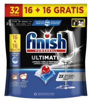 Finish Ultimate Capsule de spălat vase 32 buc (16+16 gratuite )