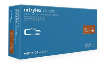 Mercator Nitrylex Classic Mănuși de unică folosință din nitril XL 100 buc Albastru