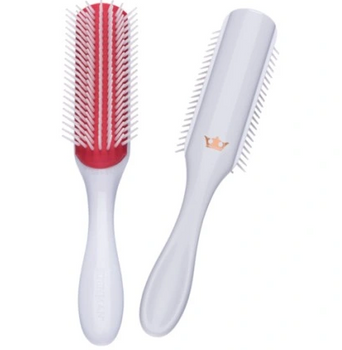 Denman D3 White With Gold Crown Perie de păr cu 7 rânduri