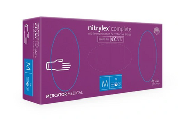 Mercator Nitrylex Complete Mănuși de unică folosință fără pudră M 100 buc Violet