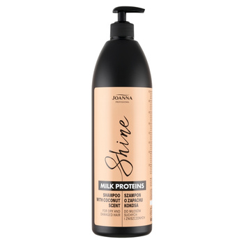 Joanna Professional Shine Milk Proteins Sampon cu parfum aromat de nucă de cocos 1000 ml