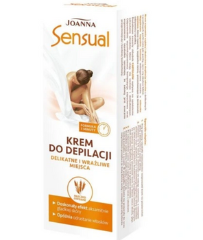 Joanna Sensual Body Depilation Cream Delicate Sensitive Areas 100 g Lapte de ovăz