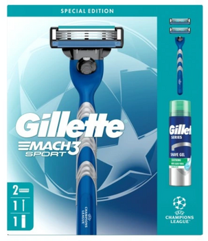 Set cosmetice pentru bărbați Gillette Mach3 Sport Shaver + gel de bărbierit Series 200 ml