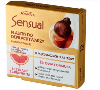 Joanna Sensual Facial Depilation Gel Patches cu grapefruit 12 buc