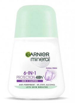 Garnier Mineral Proction 6IN1 Floral Fresh Roll-On Antiperspirant 50 ml