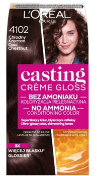 L'Oreal Paris Casting Creme Gloss Culoare de păr 4102 Castan rece