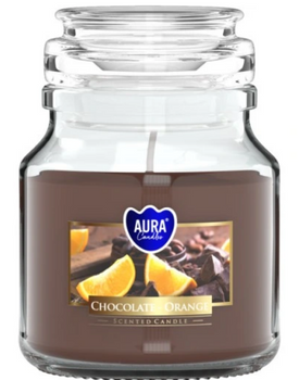 Bispol 120g Lumânare parfumată cu ciocolată și portocale în sticlă