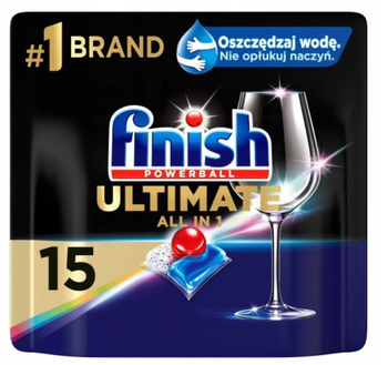 Finish Tabs Powerball Quantum All in 1 Ultimate Regular 15 tablete de spălat vase