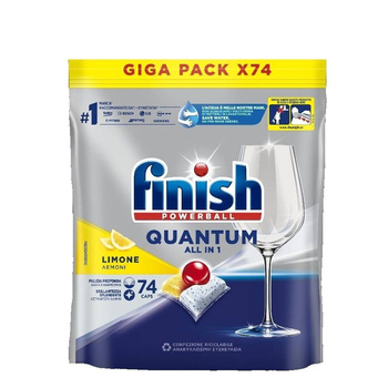 Finish Powerball Quantum Mașină de spălat vase Capsule Lemon 74 buc