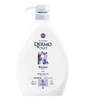 Dermomed Gel de duș cu pompă 1 litru Talco &amp; Iris
