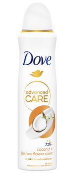 Spray antiperspirant Dove Women Coconut &amp; Jasmine Flower 72H 150 ml
