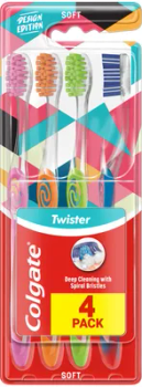 Periuță de dinți Colgate Twister moale 4 bucăți