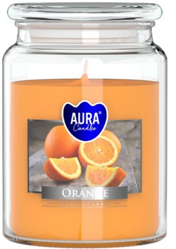 Lumânare parfumată Bispol în sticlă 500 g Portocaliu