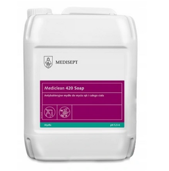 Mediclean 420 Scrub 5 L - Săpun lichid antibacterian pentru spălarea mâinilor și a corpului Medisept fără miros