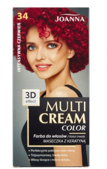 Vopsea de păr Joanna Multi Cream Color Intensive Red 34