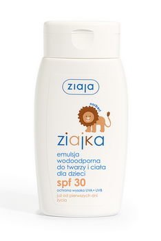 Ziajka Emulsie impermeabilă pentru față și corp pentru copii spf 30 125 ml