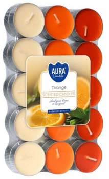 Bispol scaldă lumânări parfumate 30 buc portocaliu