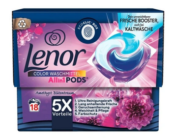 Lenor All-in-1 18 Capsule de spălare de culoare ametist