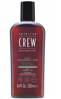 American Crew 3 în 1 Gel de mușețel + pin 250 ml