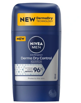 Nivea Men Derma Dry Control Antiperspirant stick pentru bărbați 50 ml