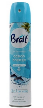 Brait Air Freshener Aerosol 3in1 Ocean Breeze 300 ml
