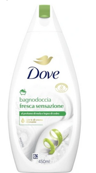 Gel de duș Dove Fresca Sensazione - mere și lemn de cedru 450 ml