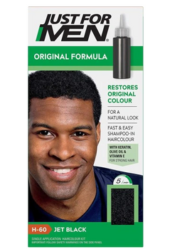 Just For Men Șampon pentru colorarea părului natural Jet Black Negru foarte profund 60g