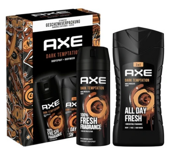 AxeDark Temptation Set cadou pentru bărbați Deo spray 150 ml + Gel 250 ml