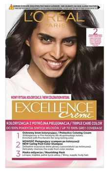 L'Oreal Paris Excellence Creme Hair Colour 2 Extra Dark Brown