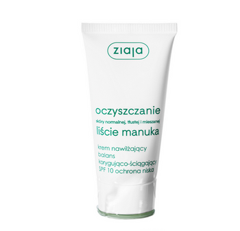 Ziaja manuka cu frunze de crema hidratanta corectoare si astringente SPF 10 protectie scazuta 50ml