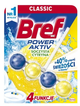 Bref Power Aktiv WC Parfum cub Lămâie 50 g