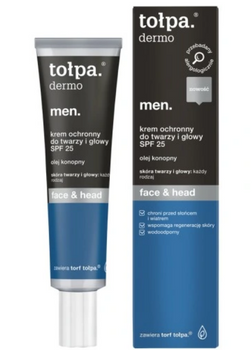Tolpa Dermo Men Crema de protecție pentru față și cap SPF 25 hidratantă hrănitoare 40 ml