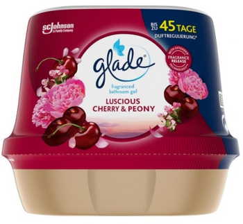 Gel de baie Glade pentru împrospătarea aerului Cireșe și bujori 180 g