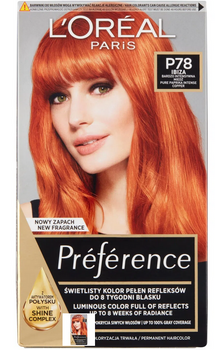 L'Oreal Paris Feria Preference Colorant de păr P78 Ibiza Cupru foarte intens