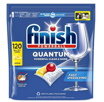 Finish Powerball Quantum ALLIN1 Lemon Capsule de spălat vase 120 buc