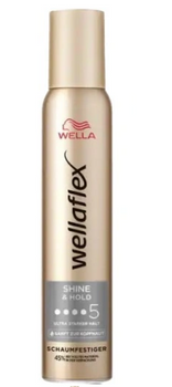 Spumă de păr Wellaflex Shine &amp; Hold 5 200 ml
