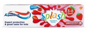Pastă de dinți Aquafresh Splash Strawberry 3-8 ani 50 ml