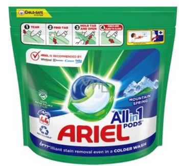 Ariel Mountain Spring 44 de bucăți capsule de rufe