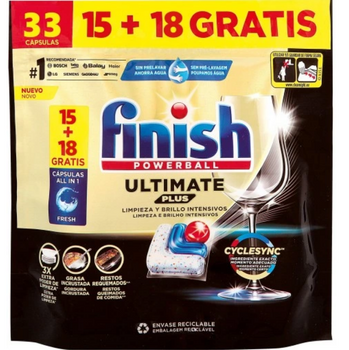 Finish Ultimate Plus Capsule de spălat vase 33 buc (15+18 gratuite)
